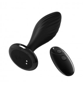 MizzZee - Black Whirlwind Anal Plug (Wireless Remote - Chargeable)
